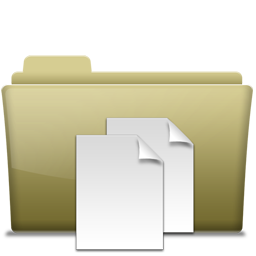 Brown Folder Documents Icon 256x256 png